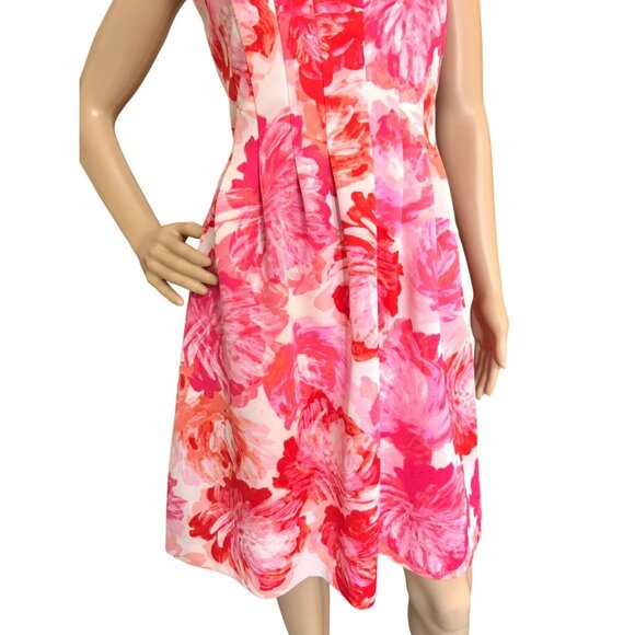 Jessica Howard Floral Print Dress Size 6 Sleeveless Fit Flare Coquette Feminine - Picture 3 of 11